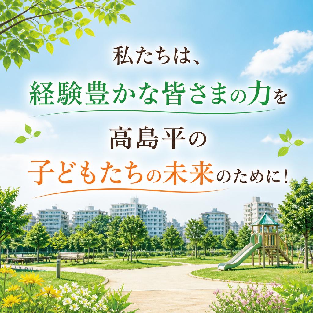 高島平での子どもたちの未来を支える、経験者の力を求む！