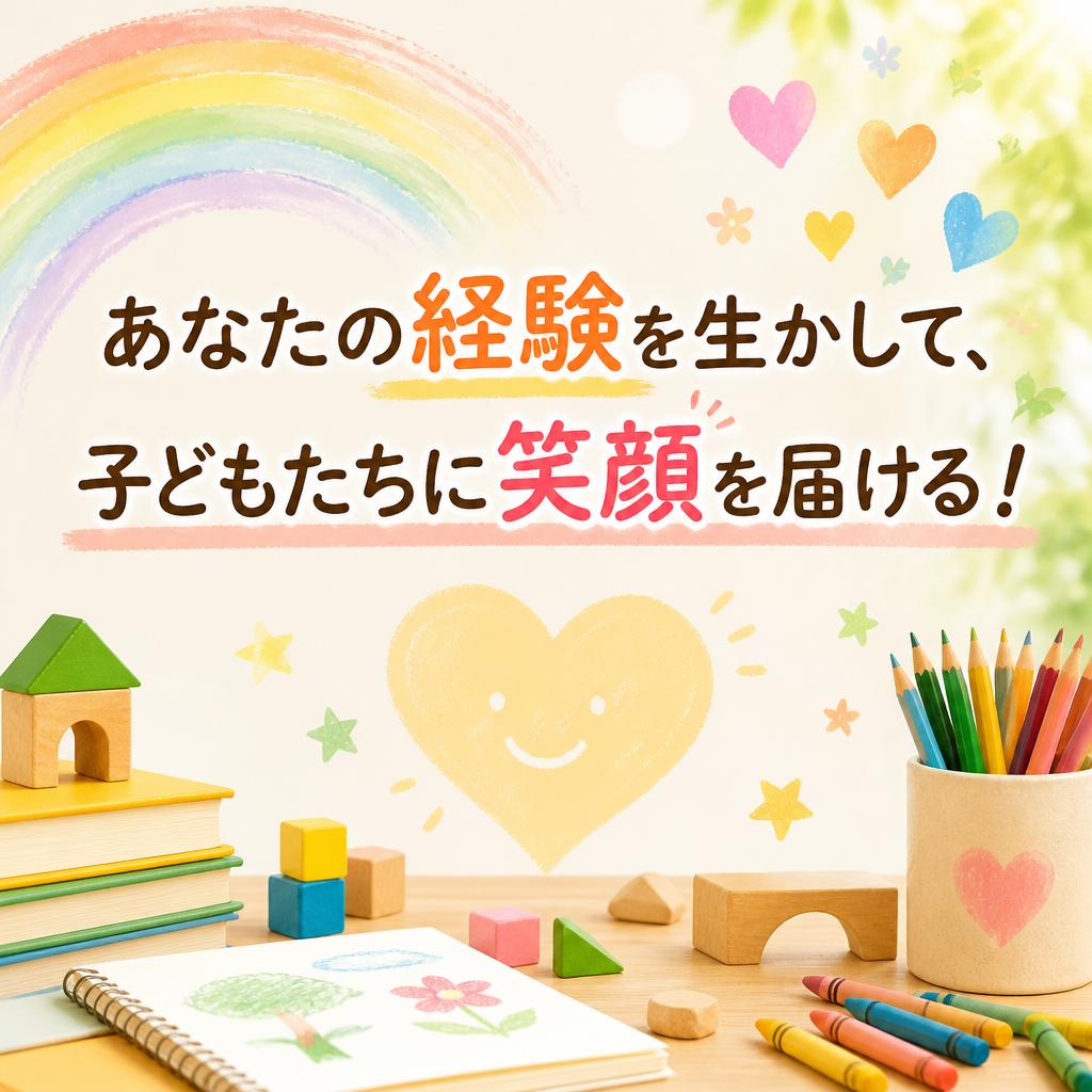 あなたの経験を生かして、子どもたちに笑顔を届ける！