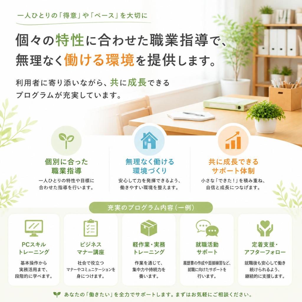 2. ここが違う！就労支援事業の特徴