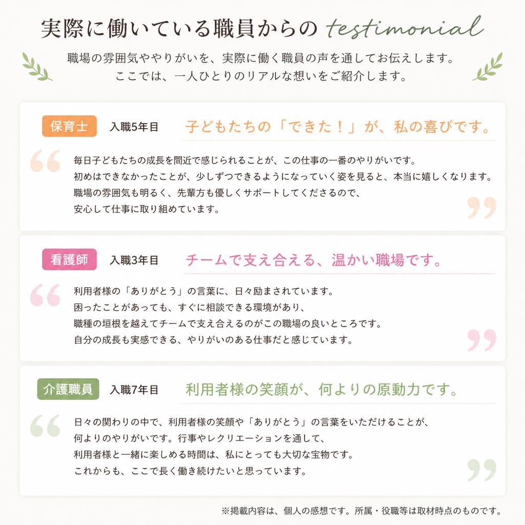 職員の声