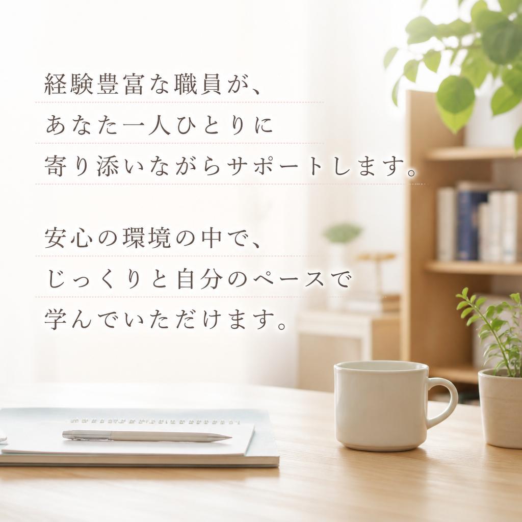 優しい職員がサポート