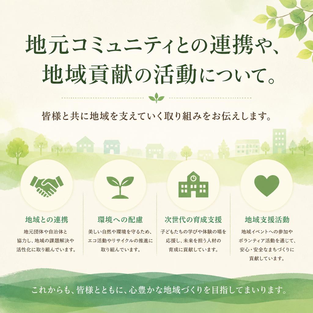 地域とのつながりを大切に