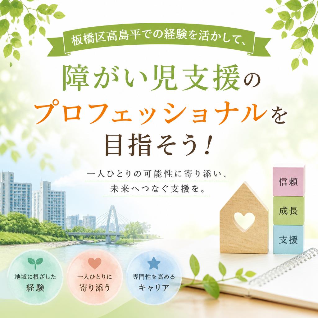 板橋区高島平での経験を活かして、障がい児支援のプロフェッショナルを目指そう！