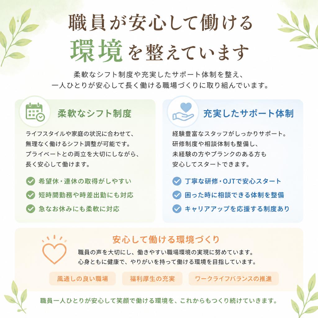 働きやすい職場環境