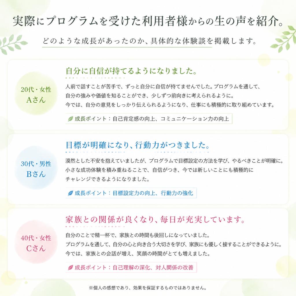 利用者様の声