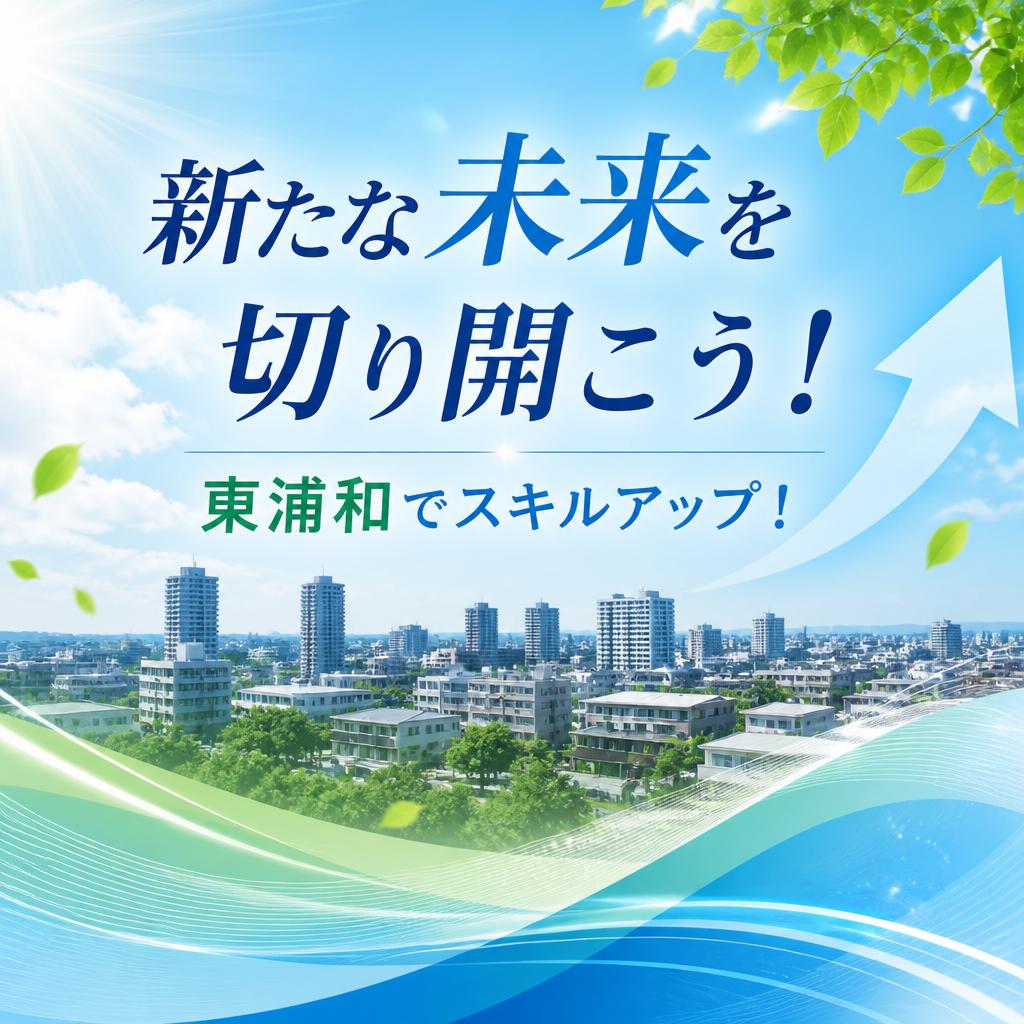 新たな未来を切り開こう！東浦和でスキルアップ！