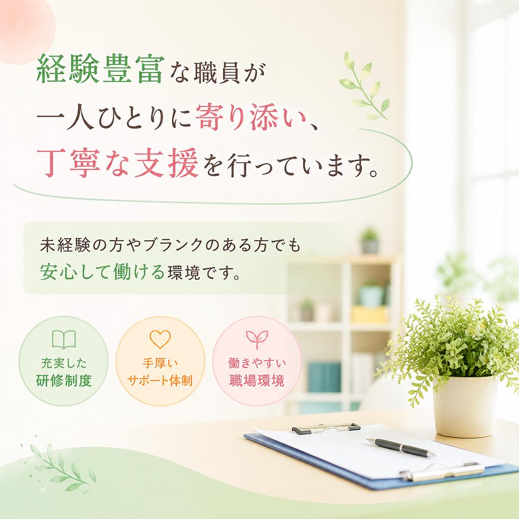 支援体制と職員のサポート