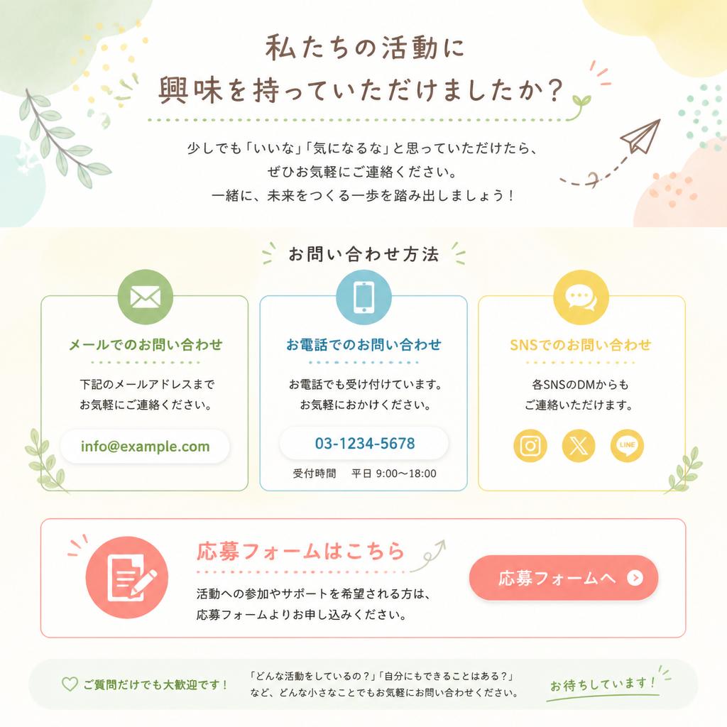 今すぐお問い合わせを！