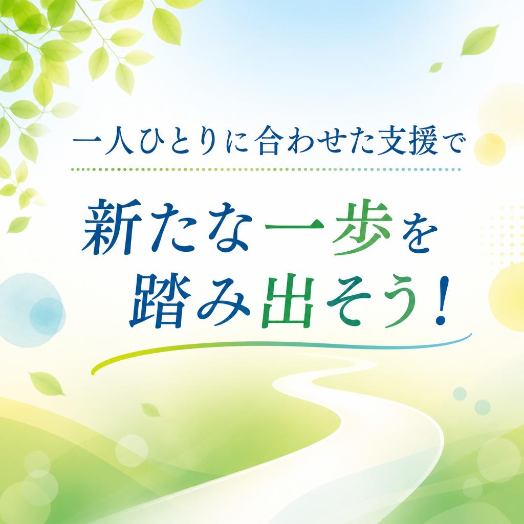 一人ひとりに合わせた支援で新たな一歩を踏み出そう！