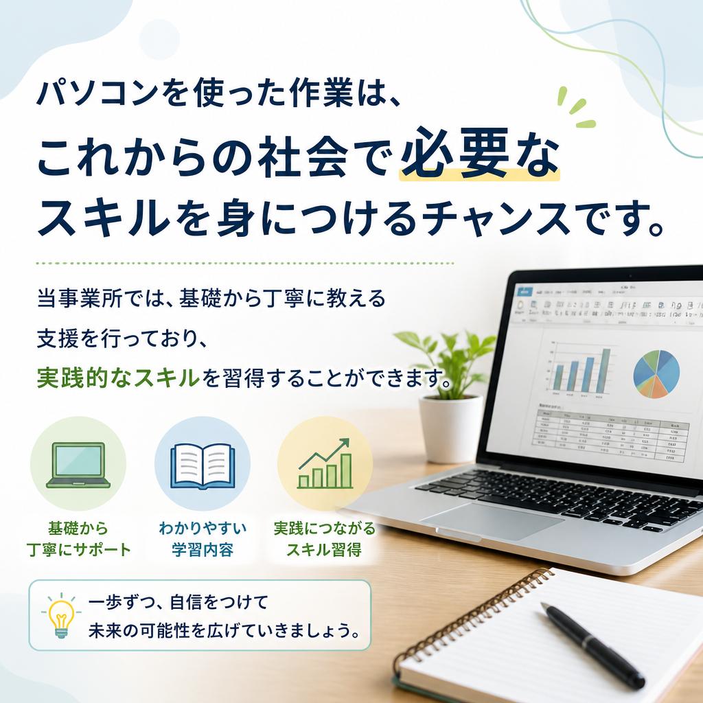 パソコン作業でスキルアップ！