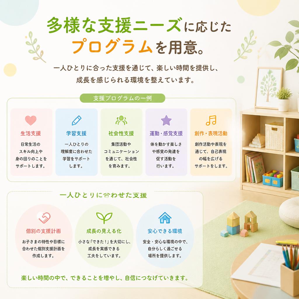 支援内容とプログラム