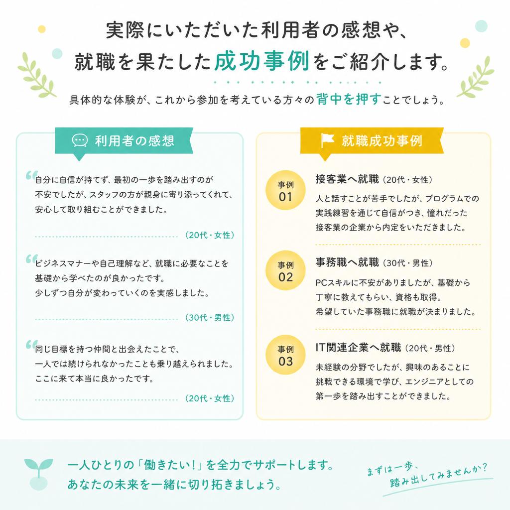利用者の声と成功事例