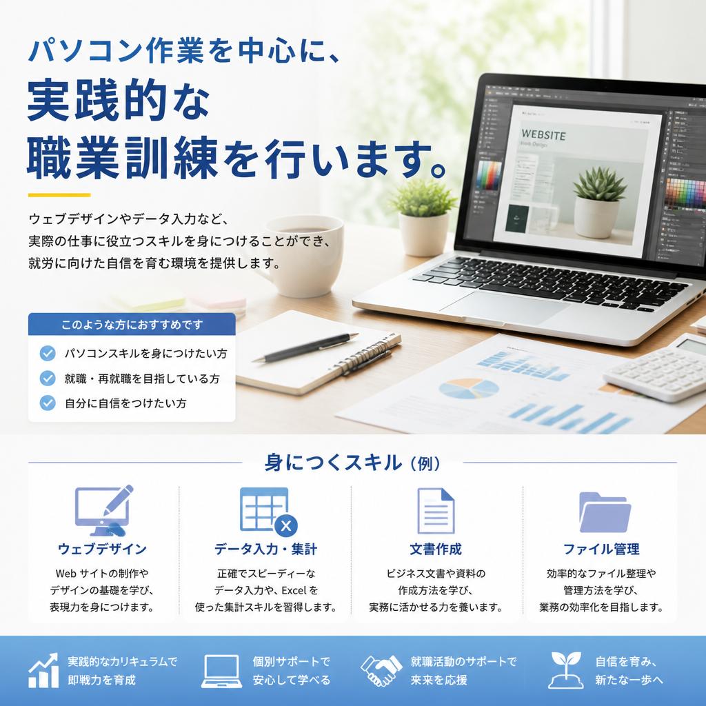 職業訓練でのスキルアップ