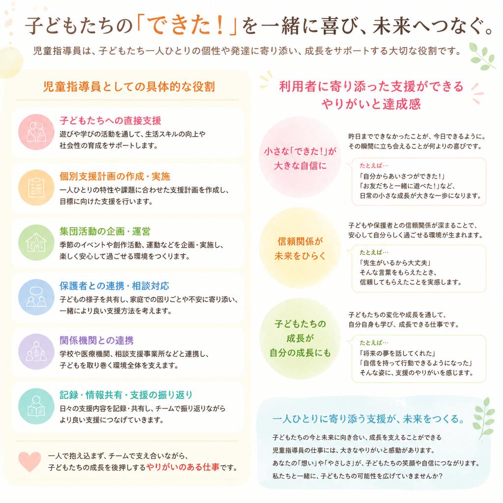 児童指導員の役割と魅力
