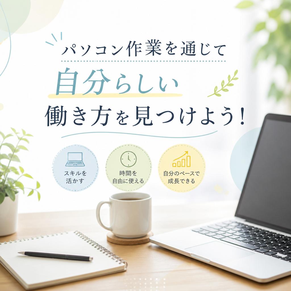 パソコン作業を通じて自分らしい働き方を見つけよう！