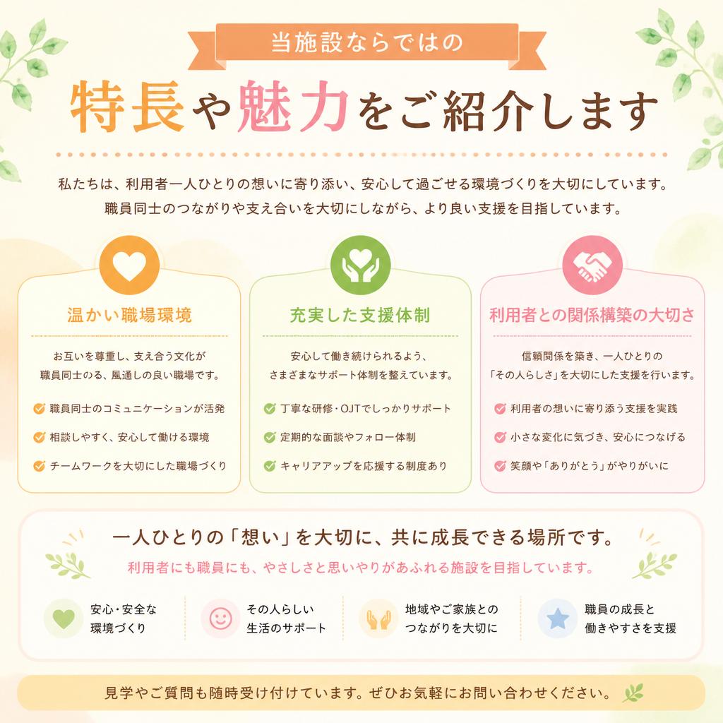 4. 当施設の特長と魅力