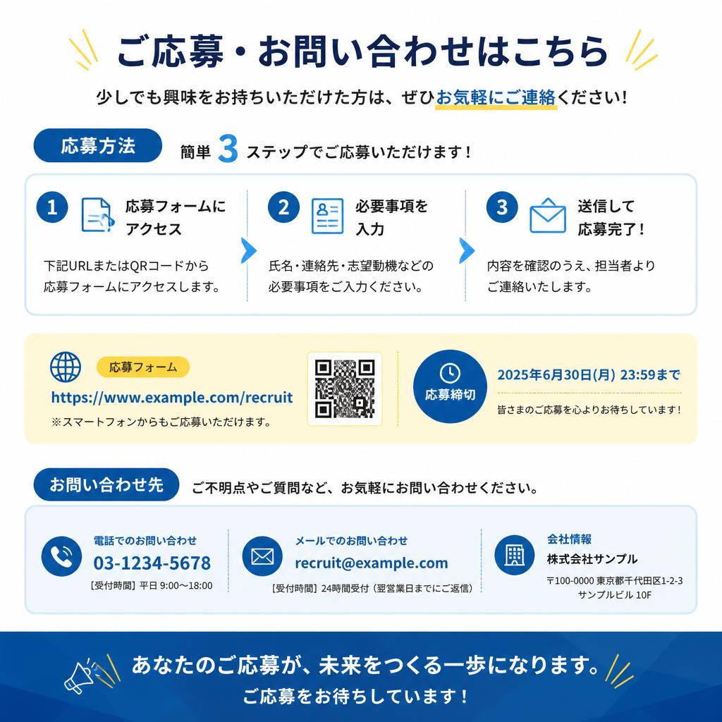 お問合せ・応募方法
