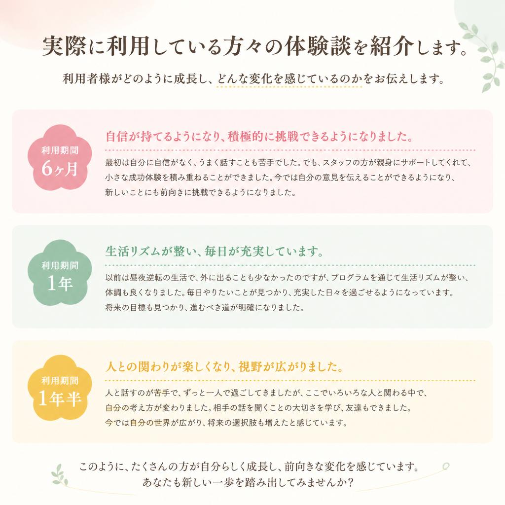 利用者の声