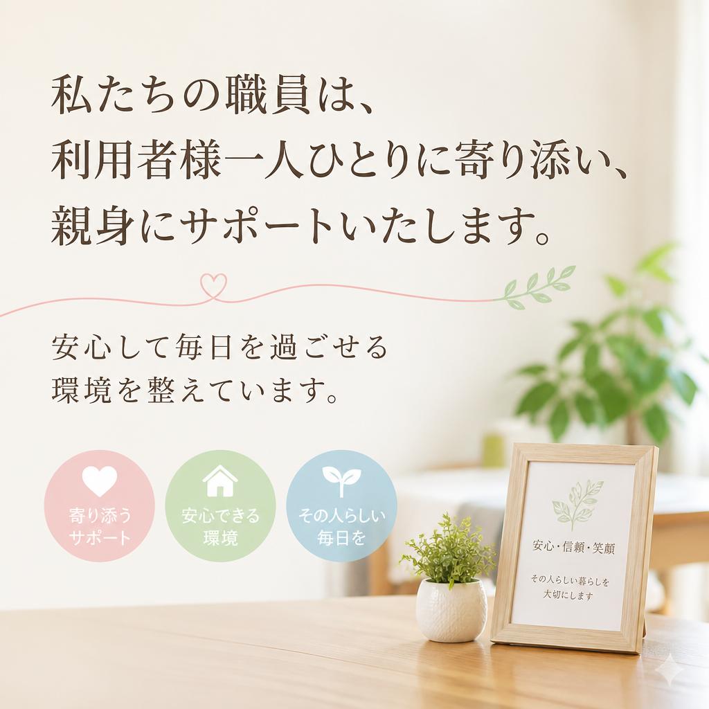 職員からの温かいサポート
