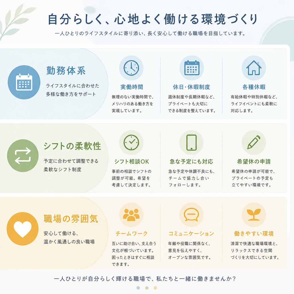 職場環境—働きやすい環境づくり