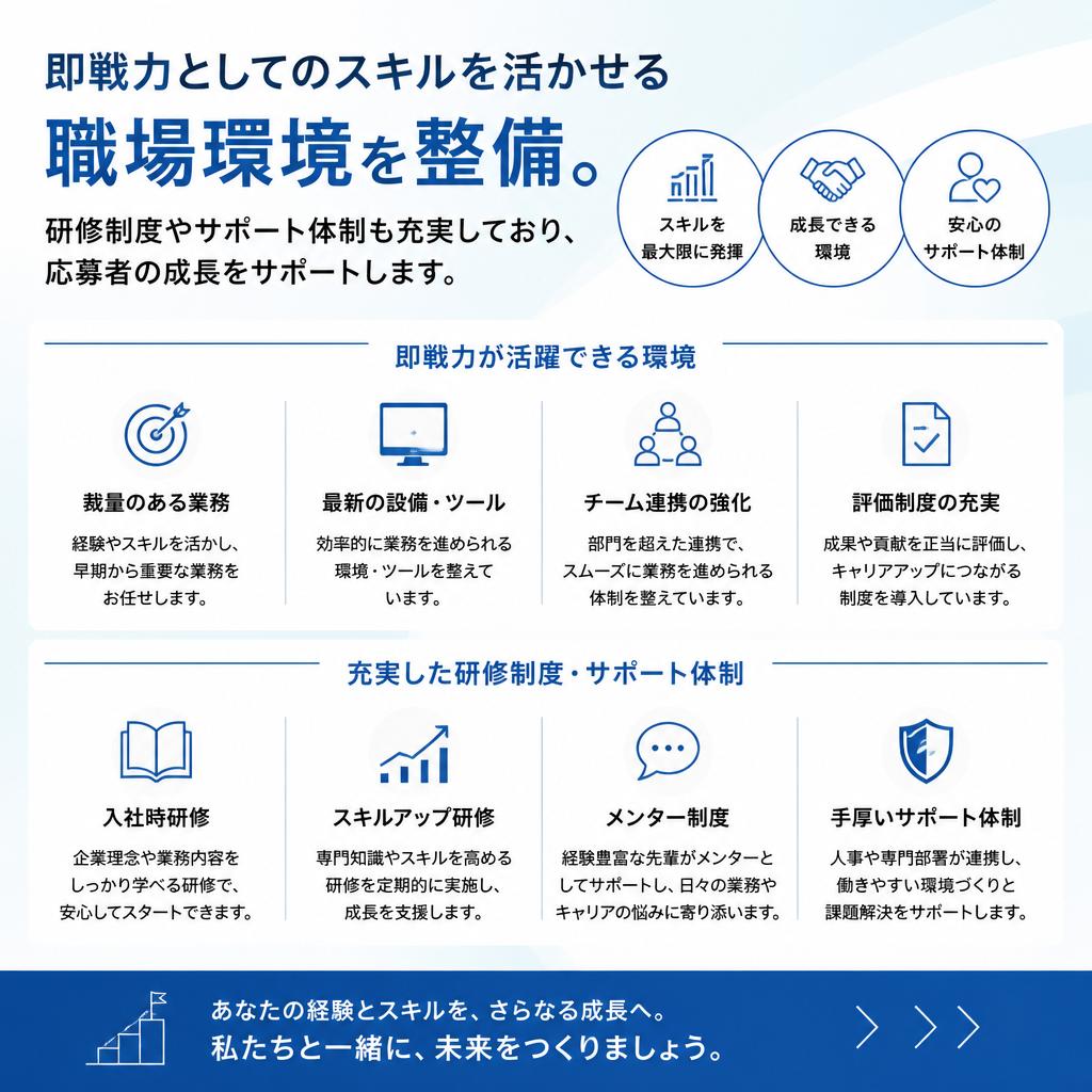 経験者が活躍できる環境