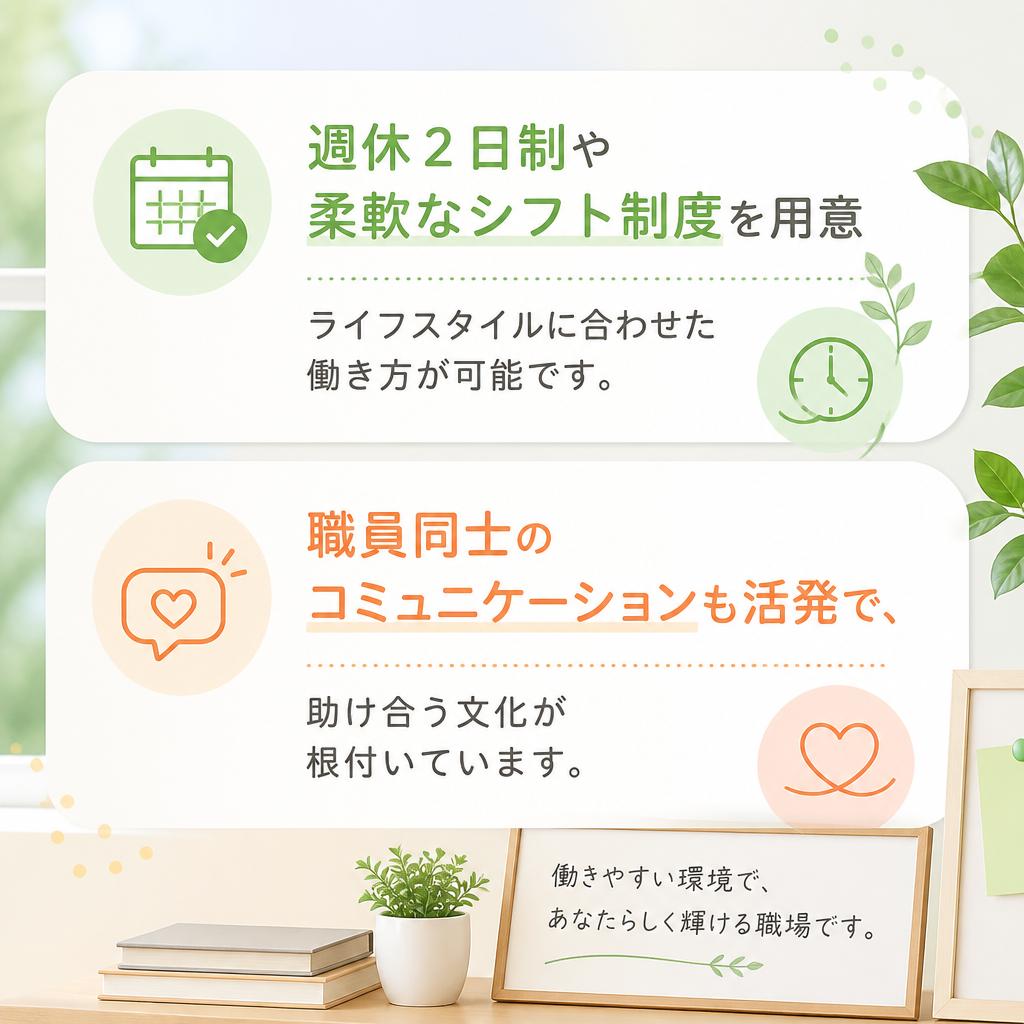 働きやすい環境を整えています