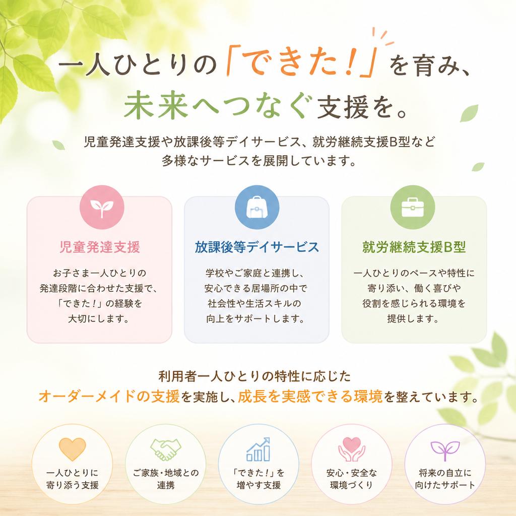 多様な支援を提供