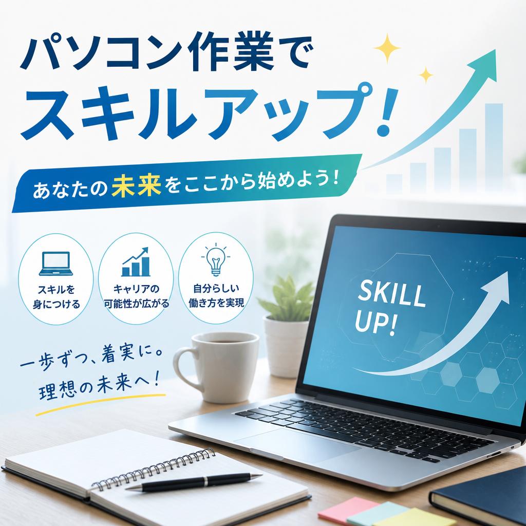 パソコン作業でスキルアップ！あなたの未来をここから始めよう！