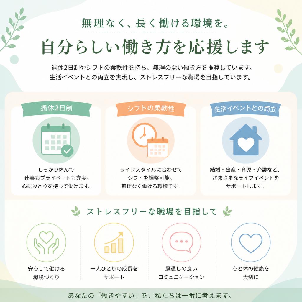 ライフスタイルに合わせた働き方