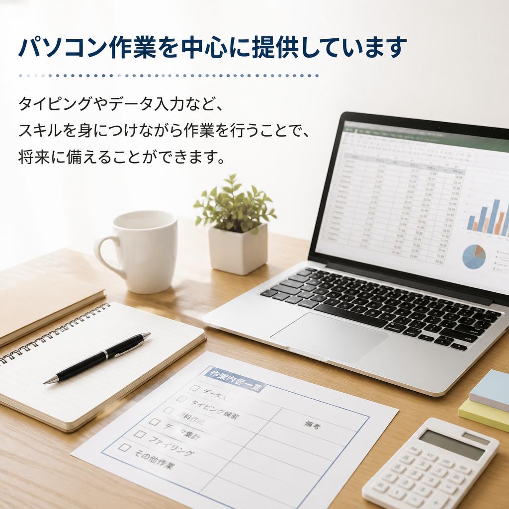 パソコン作業に特化した支援