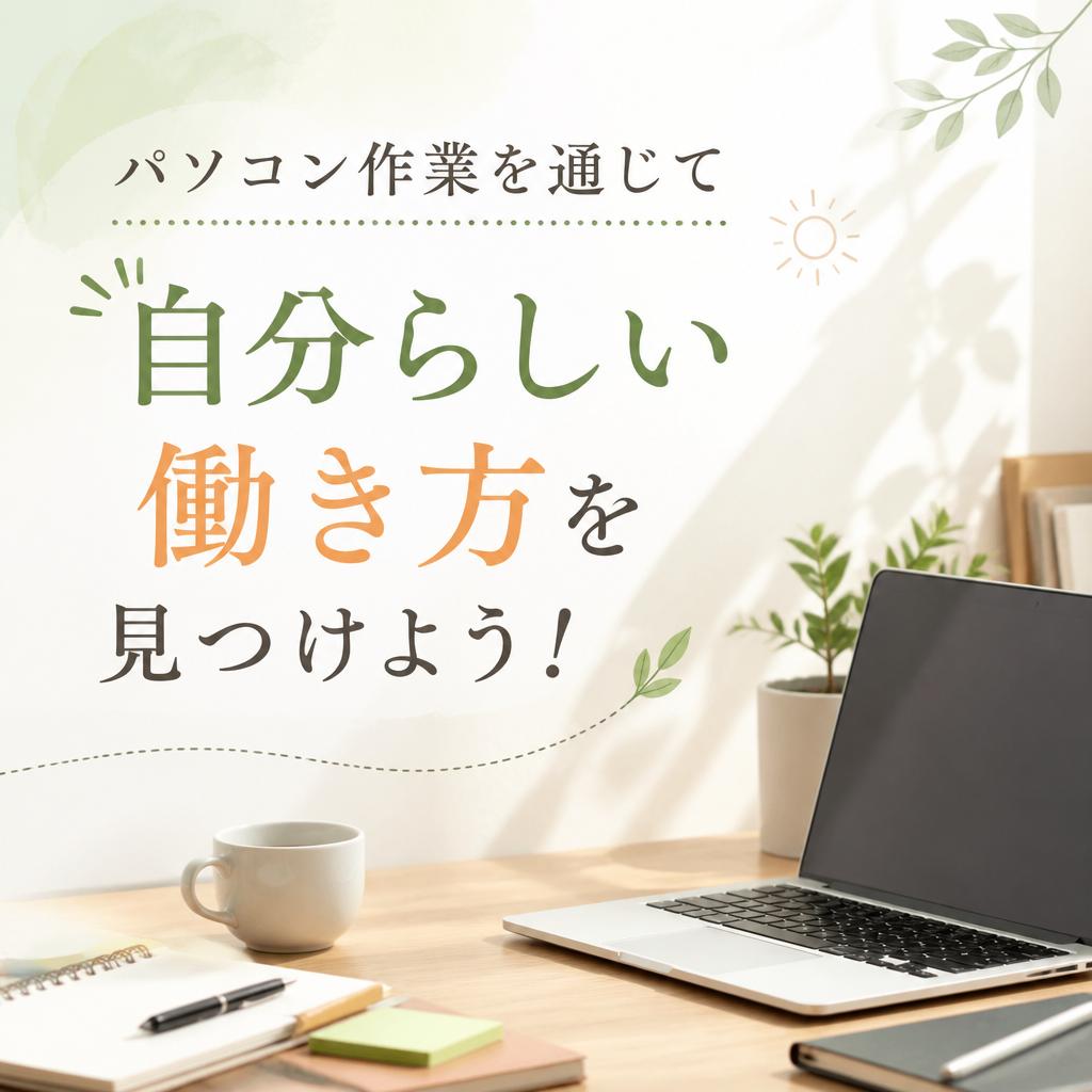 パソコン作業を通じて自分らしい働き方を見つけよう！