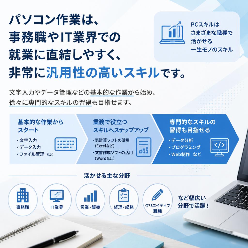 パソコン作業のメリット