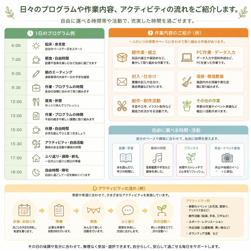 スケジュールとプログラム