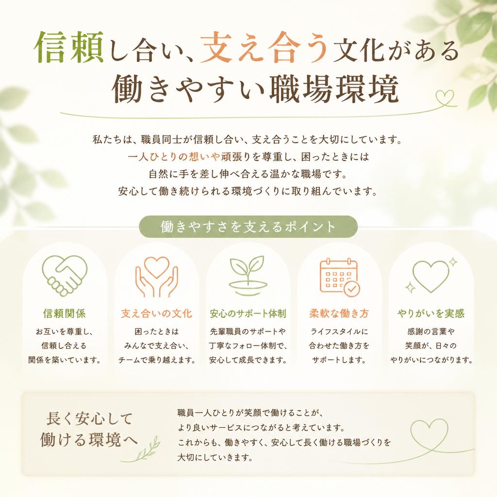 職場環境の魅力
