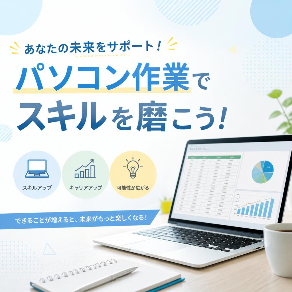 あなたの未来をサポート！パソコン作業でスキルを磨こう！