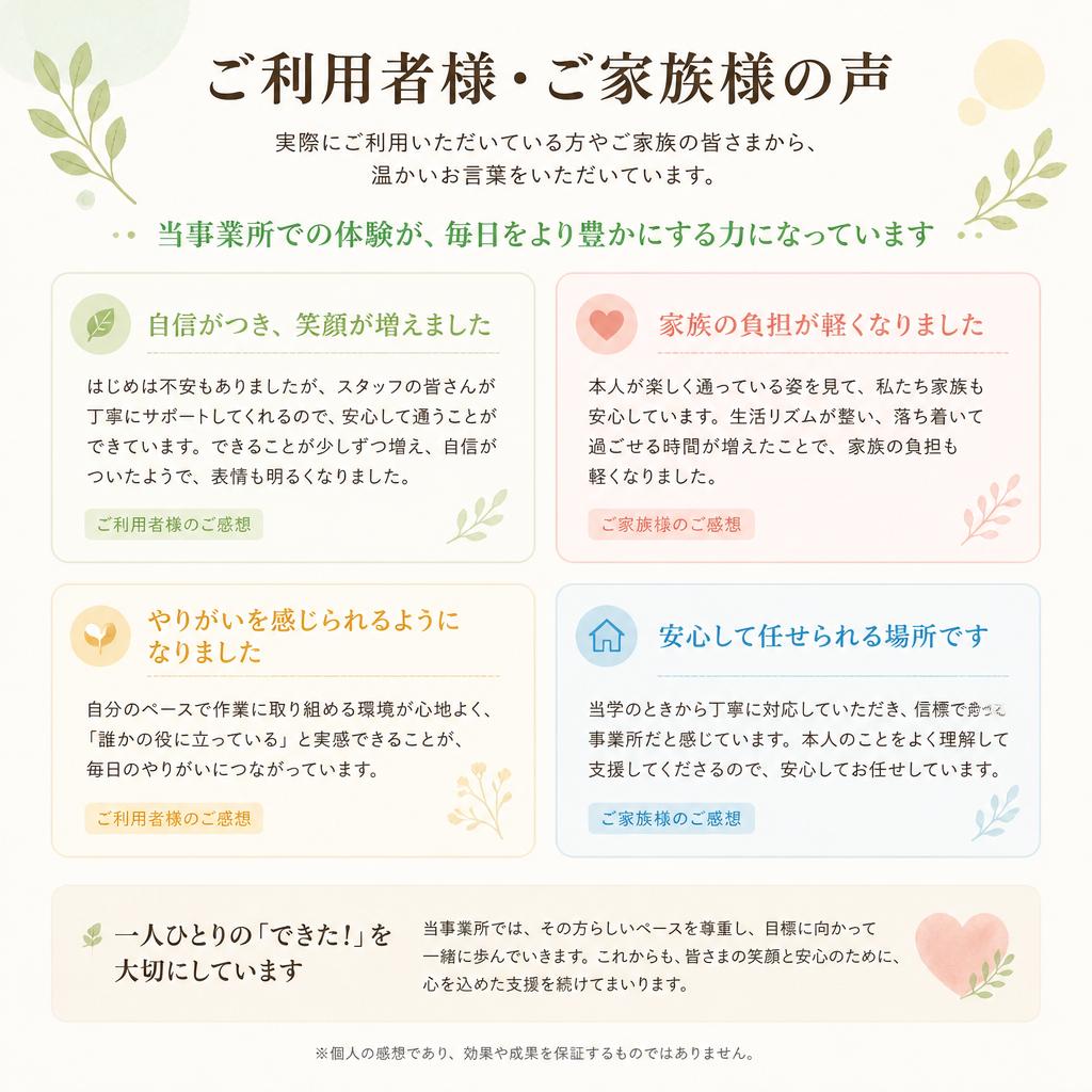 利用者様の声